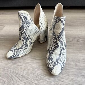 Steve Madden “Rookie” Snake Print Ankle Booties